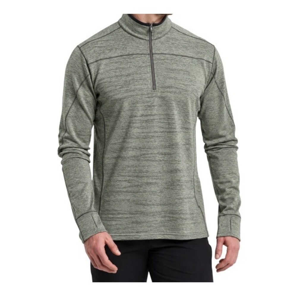 KÜHL Mens XL Light Gray Green Heather Ryzer 1/4 Zip Pullover